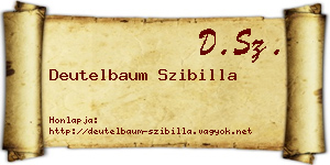 Deutelbaum Szibilla névjegykártya